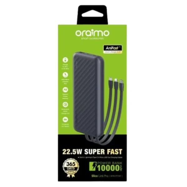 Oraimo Slice Link Pro 10000mAh 22.5W Power Bank (OPB-P7101)