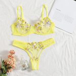 Flower Transparent bra panty set - Image 2