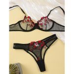 Flower Transparent bra panty set - Image 3