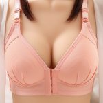 Front hook push up minimizer bra